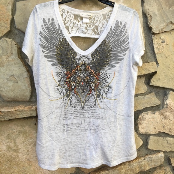 Angels & Diamonds Tops - Angels & Diamonds Open Back Shirt